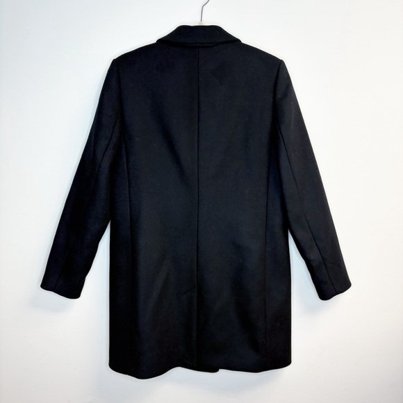 Sezane Johnson Wool Double Breasted Coat Black Size 38 - Picture 6 of 8